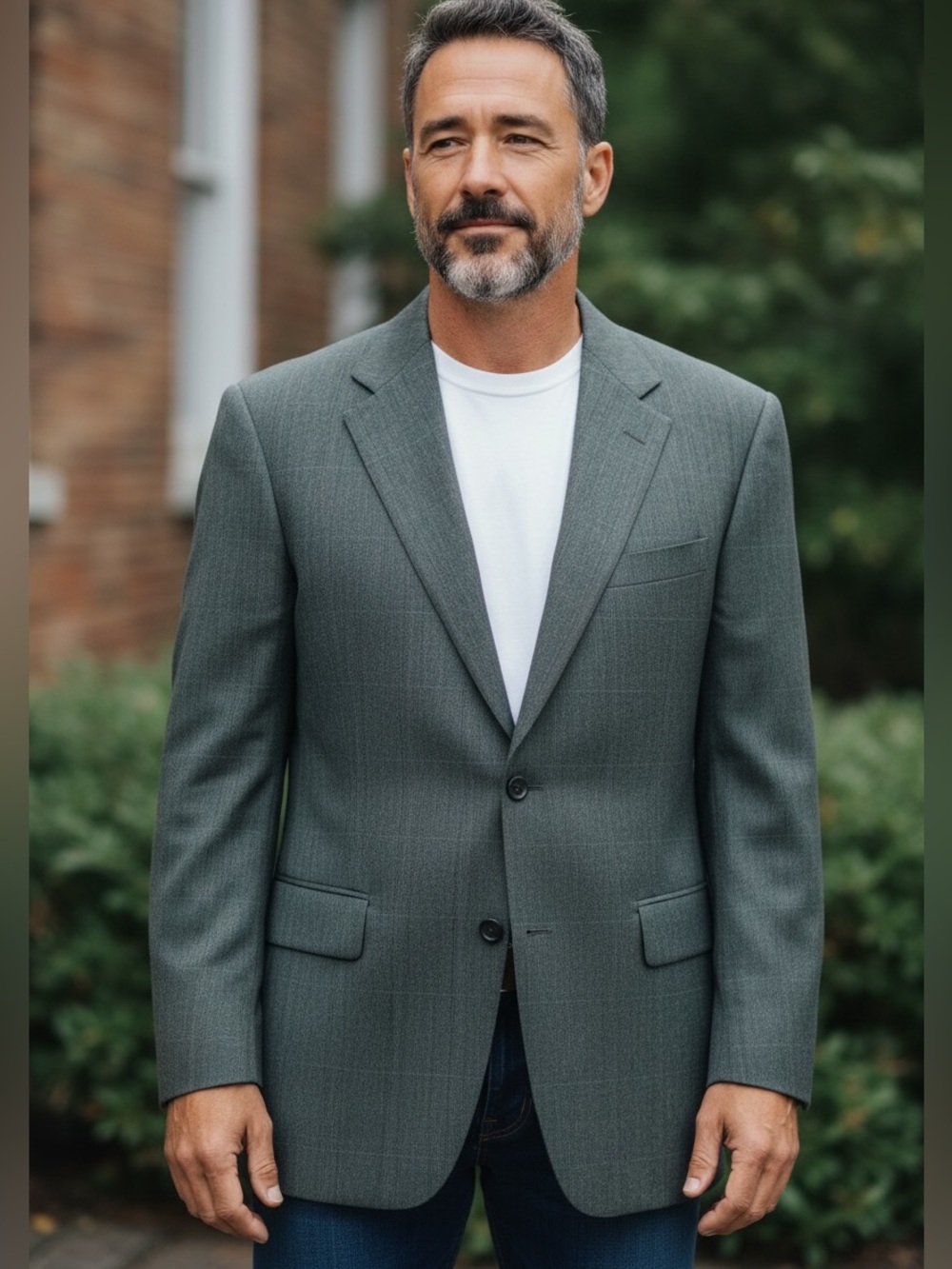 70s CHAPS RALPH LAUREN WOOL GRAY SINGLE-BREASTED SPORT COAT ECLECTIC GRANDPA 40R